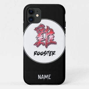 Cool Simple Elegant Chinese Zodian Sign Rooster iPhone 11 Case
