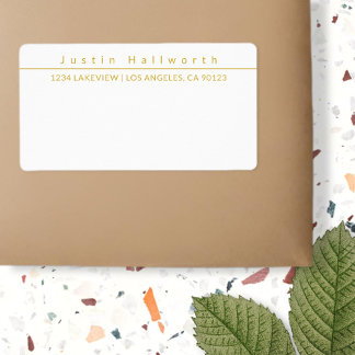 Cool simple minimaliste minimaliste or & blanc