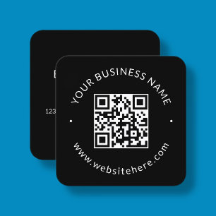 Cool simple minimalistic template black square business card