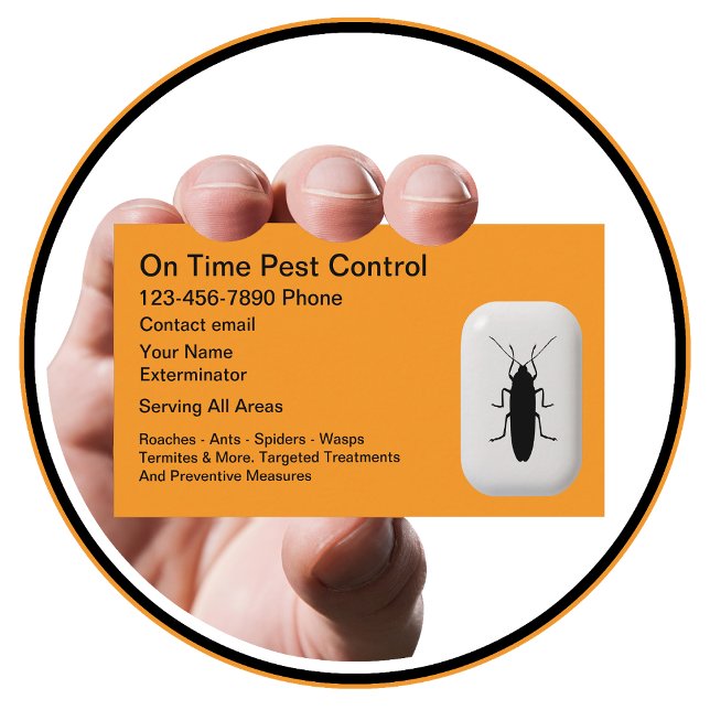 Cool Simple Pest Control Services Business Card (Creator Uploaded)