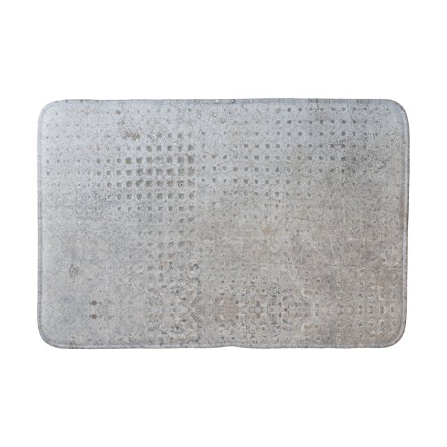 Cool Simple & Quirky Funny Realistic Grey Concrete Bath Mat (Front)