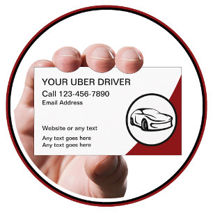 Cool Simple Uber Driver Business Cards