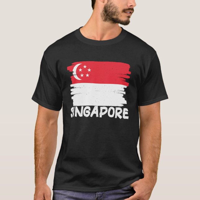 Cool Singapore Flag T-Shirt (Front)