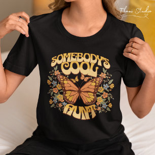 Cool Sister Butterfly Wild Flower Vintage Retro T-Shirt