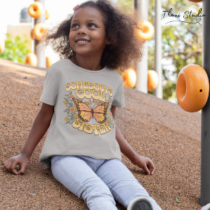 Cool Sister Butterfly Wild Flower Vintage Retro T-Shirt
