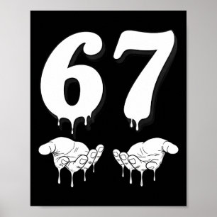Cool Six Seven 6 7 Meme Gen Alpha Slang Costume Ma Poster