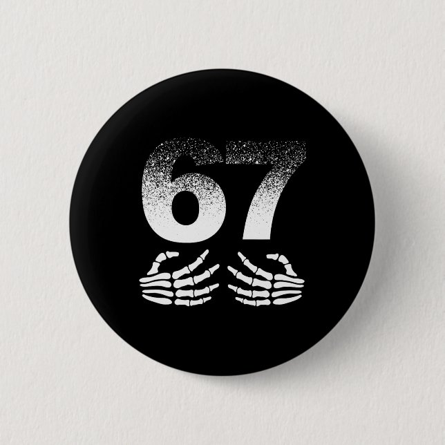 Cool Six Seven Gen Alpha Slang Popular Meme Trendi 2 Inch Round Button (Front)