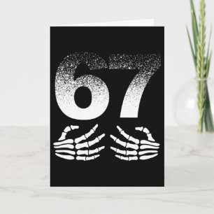 Cool Six Seven Gen Alpha Slang Popular Meme Trendi Card