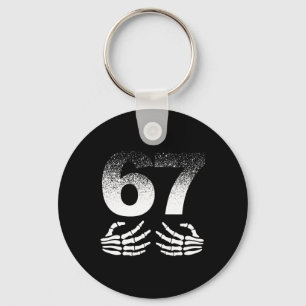 Cool Six Seven Gen Alpha Slang Popular Meme Trendi Keychain