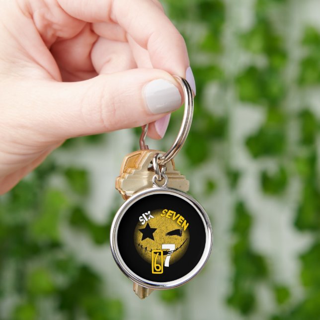 Cool Six Seven Keychain! Keychain (Hand)