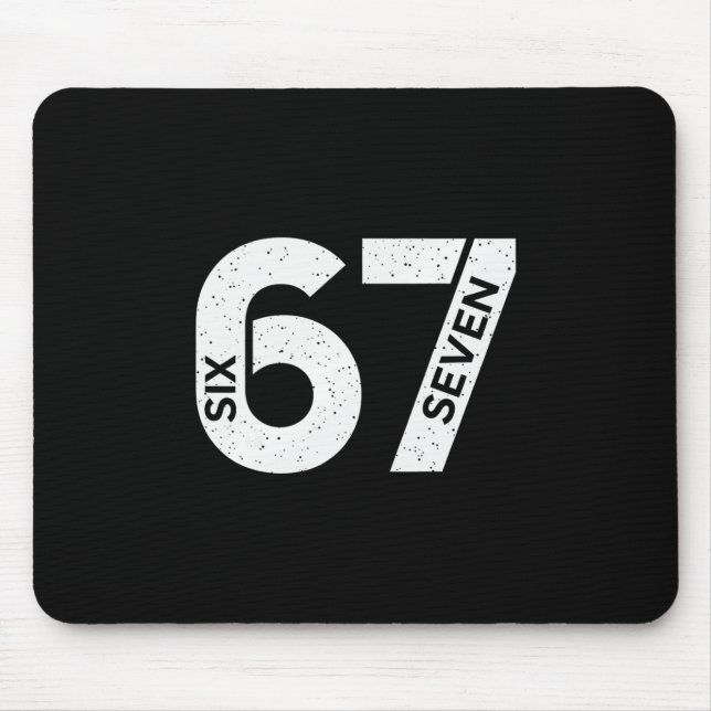 Cool Six Seven Number Gen Alpha Slang 6 7 Trending Mouse Pad (Front)