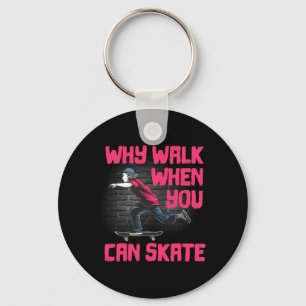 Cool Skateboard Art For Men Women Skateboarding Sk Keychain