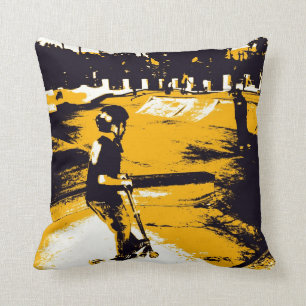 Cool Skateboard Park Scooter Grunge Art Pillow