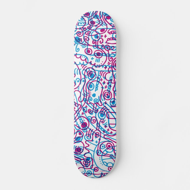 Cool skateboard with crazy monster graphics (Front)