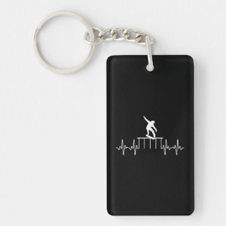 Cool Skateboarder Art For Skateboard Keychain