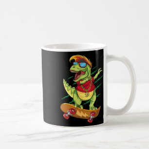 Cool Skateboarding Dinosaur Skater Dabbing T Rex S Coffee Mug