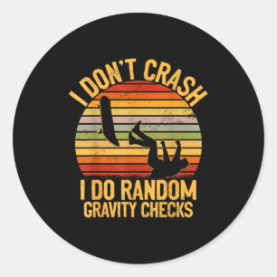 Cool Skateboarding Lover Men Women Kids Skater Ska Classic Round Sticker