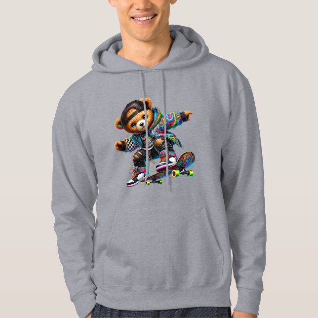 Cool Skateboarding Teddy Sweatshirt (Front)