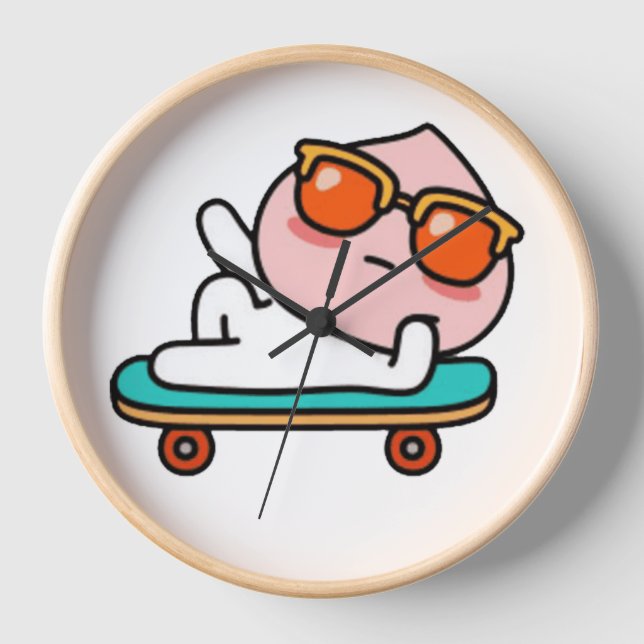Cool skaterboard moment clock (Front)