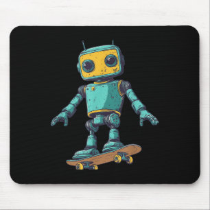 Cool Skating Robot With Skateboard Costume  Mouse Pad