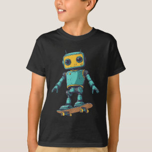 Cool Skating Robot With Skateboard Costume  T-Shirt