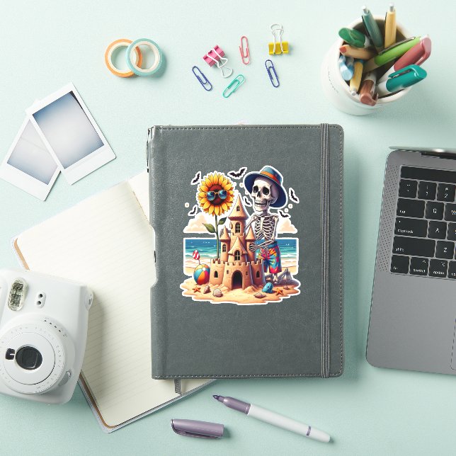 Cool Skeleton at the Beach (iPad Cover)