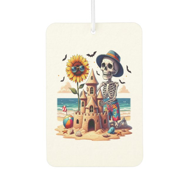 Cool Skeleton at the Beach Air Freshener (Front)