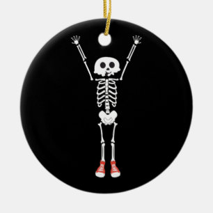 Cool Skeleton Halloween Design  Ceramic Ornament