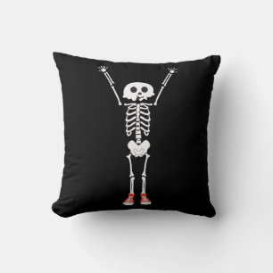 Cool Skeleton Halloween Design Throw Pillow