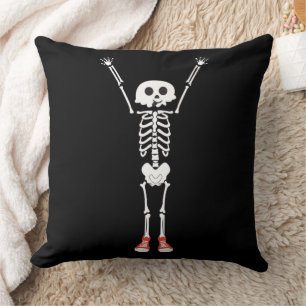Cool Skeleton Halloween Design Throw Pillow