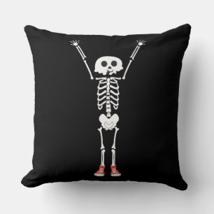 Cool Skeleton Halloween Design Throw Pillow