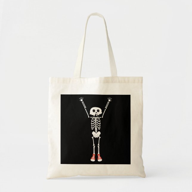 Cool Skeleton Halloween Design Tote Bag (Front)