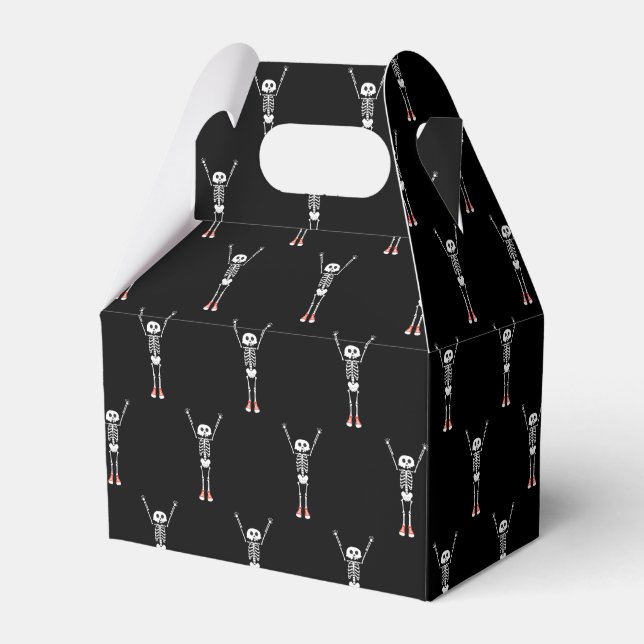 Cool Skeleton Halloween Pattern Favor Box (Front Side)