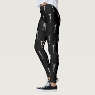 Cool Skeleton Halloween Pattern Leggings