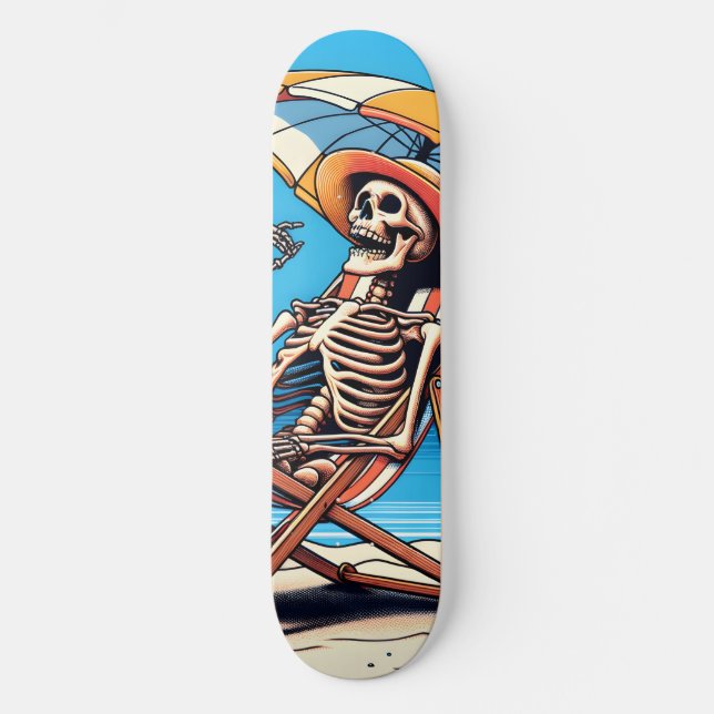 Cool Skeleton Summer Skateboard (Front)