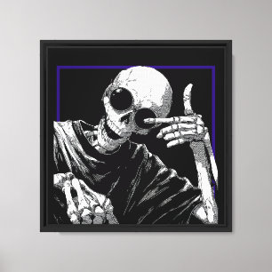Cool Skeleton - Sunglasses and a Smile Canvas Print