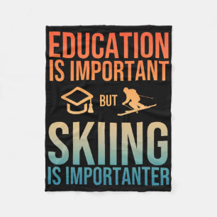 Cool Ski Art For Men Women Kids Nordic Mountain Sk Fleece Blanket