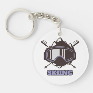 Cool Ski Helmet  Keychain