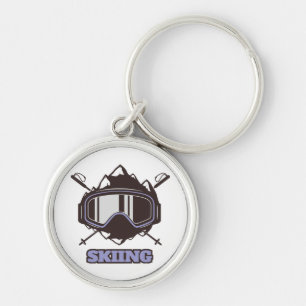 Cool Ski Helmet Keychain