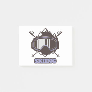 Cool Ski Helmet Post-it Notes