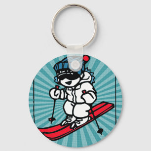 Cool Skier skiing lover skiing gift for skier Keychain