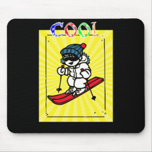 Cool Skier   Skiing lovers   skiing gift   skiing Mouse Pad
