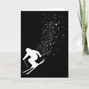 Cool Skier Winter Sports Fan Mountain Skiing Lover Card