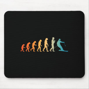 Cool skiing art for men women skiing themed ski mouse pad