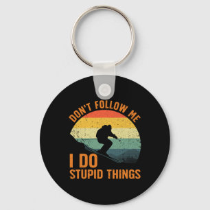 Cool Skiing Design For Men Women Snow Skier Ski Lo Keychain