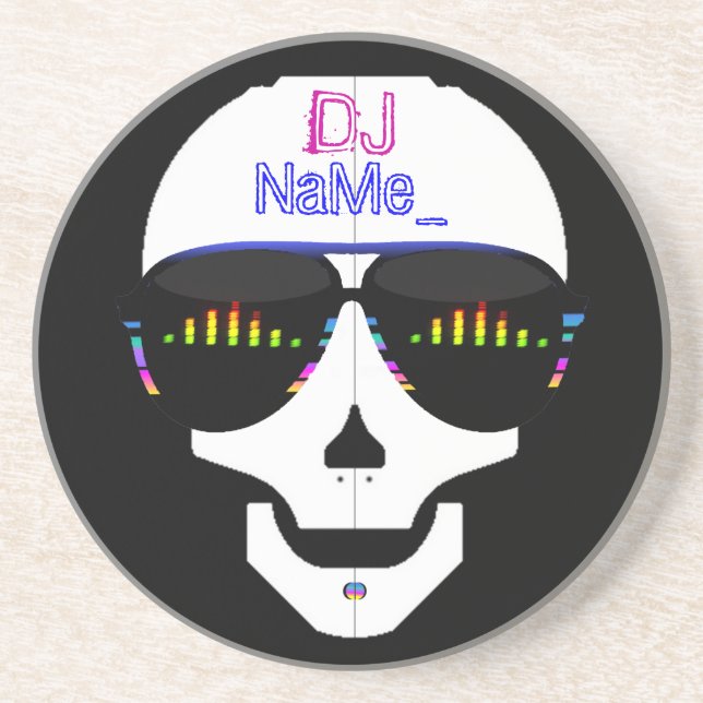 Cool Skull DJ - Customized Coaster (Front)