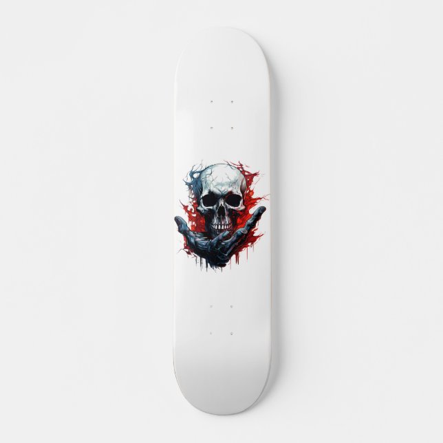 Cool Skull Gothic Skateboard (Front)