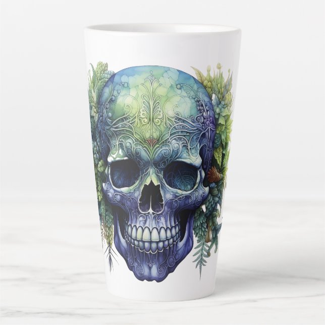 🔥💀 Cool Skull Latte Mug 💀🔥 (Front)