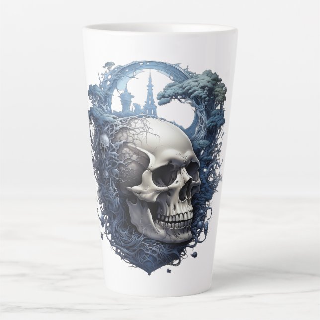 🔥💀 Cool Skull Latte Mug 💀🔥 (Front)
