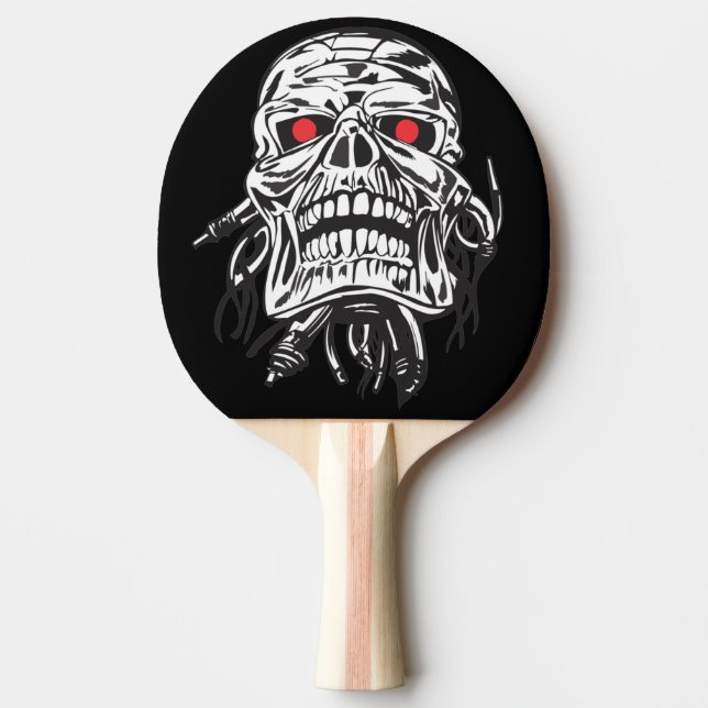 Cool Skull Ping Pong Paddle (Front)